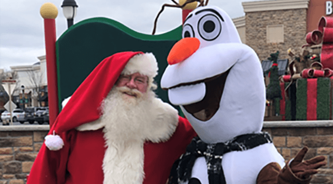 Santa and Olaf from Frozen