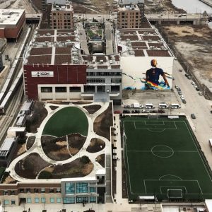 Chicago Fire Mural on display
